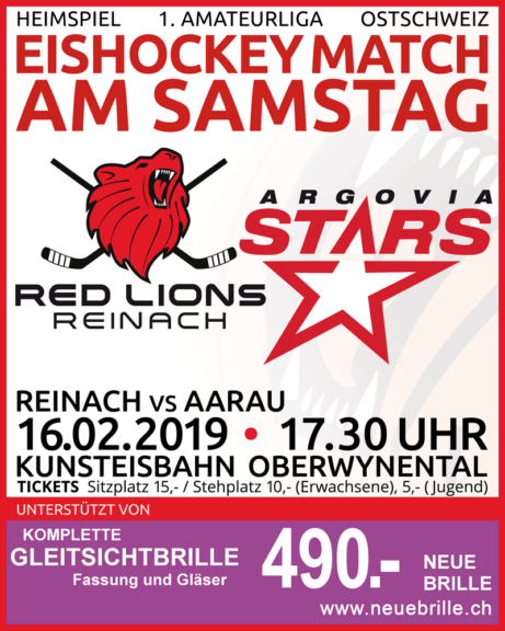 Red Lions Reinach, Argovia Stars, Heimspiel, 16.02.2019